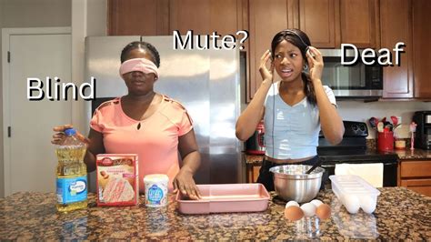 Blind Deaf Mute Baking Challenge With My Mom Youtube