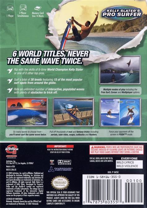 Kelly Slater S Pro Surfer Cover Or Packaging Material MobyGames