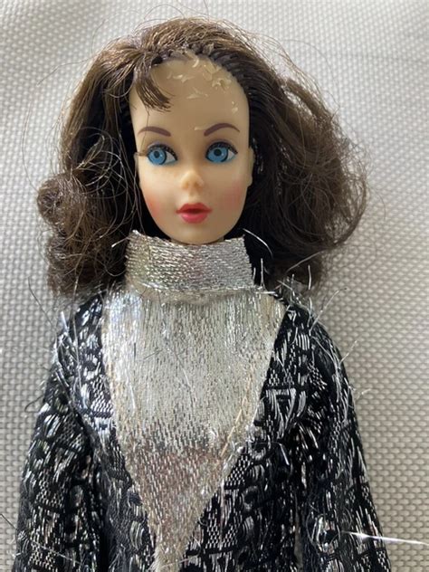 Vintage Marlo Flip Hair Tnt Barbie Dark Brown Brunette Bendable Legs Mod Picclick Ca