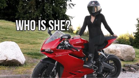 Cute Girl Rides A Ducati 959 Panigale Youtube