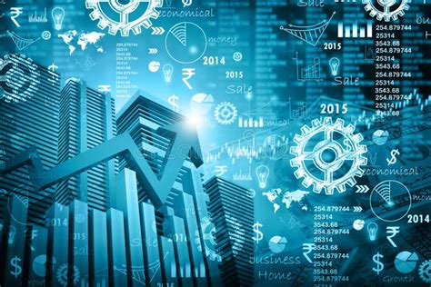 Grafico Economico Del Mercato Azionario Illustrazione Di Stock Illustrazione Di Costruzione