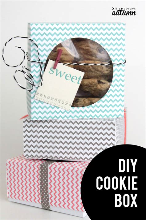 Easy Diy Folded Paper Cookie And Treat T Box Tutorial Its Always Autumn