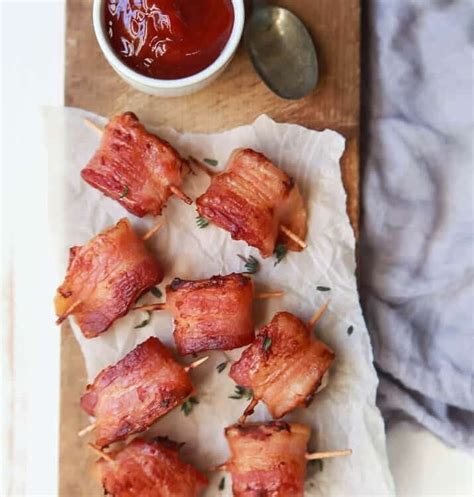 Bacon Wrapped Water Chestnuts With Sweet Dipping Sauce Recipe Julies