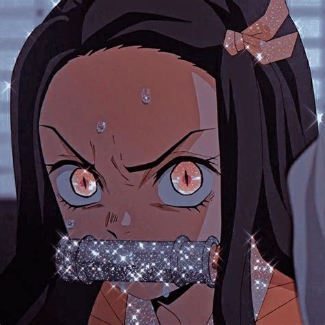 Nezuko💖 Glitter Anime Glitter Anime Icons Aesthetic Anime