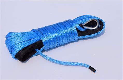 Synthetic Winch Line Cable Rope 6mm15m Blue Atv Winch Line