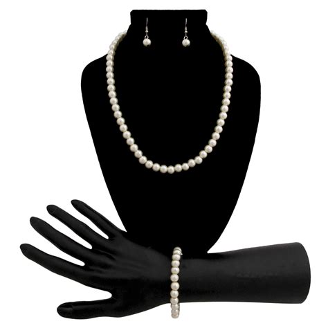 Pearl Necklace Bracelet And Earrings Set Simply Unique Jewelry