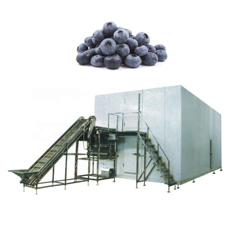 500kg Fluidized Bed IQF Freezer For Frozen Vegetable Production Line