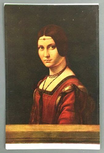 Lucrezia Crivelli Leonardo De Vinci Art Postcard Louvre Museum Paris