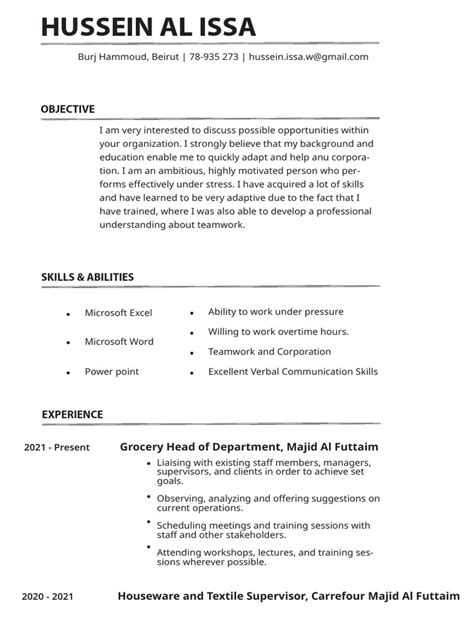 Template Resume | PDF | Business | Human Communication