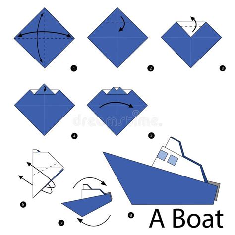 Instructions étape par étape Comment Faire à Origami Un Bateau