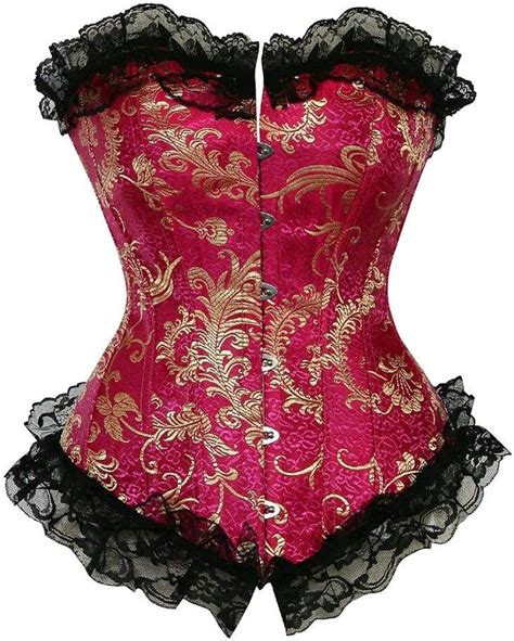 BOLAWOO 77 Gold Print Hem Femme 2018 Classique Corsage Corset Rose Mode