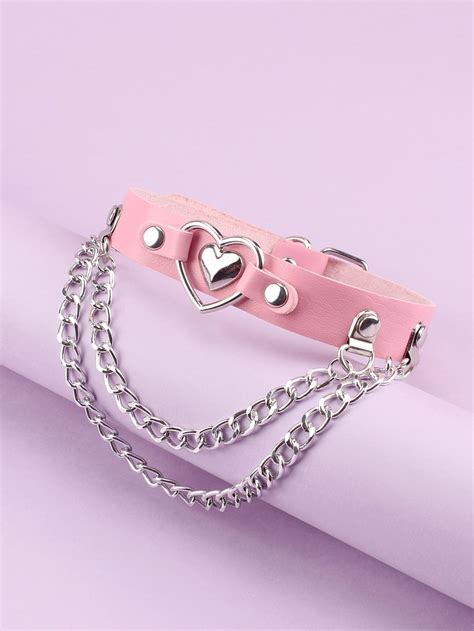 Heart And Chain Decor Choker Enger Kragen Shein Beauty