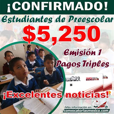 5 Mil 250 Pesos Para Estudiantes De Preescolar Confirmado Excelentes