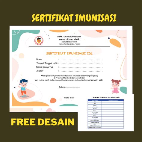 Jual Custom Sertifikat Imunisasi Idl Shopee Indonesia