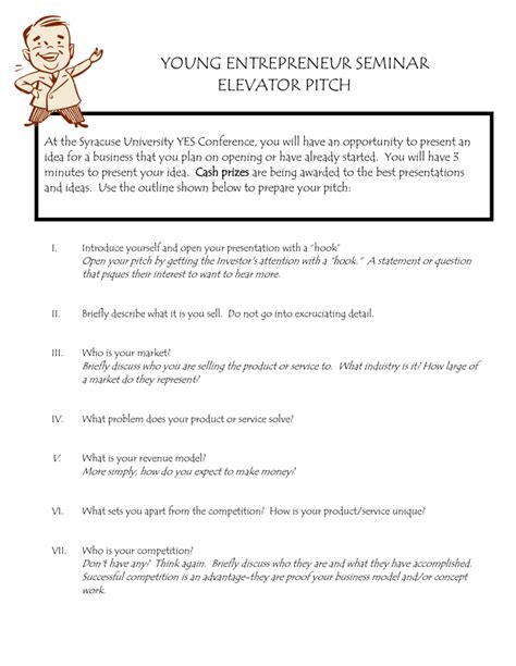 Elevator Pitch Examples - download free documents for PDF, Word and Excel