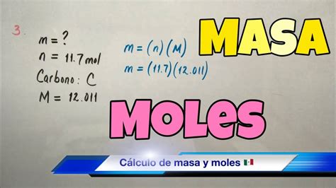 C Lculo De Moles Masa Y Gramos S Per F Cil Youtube