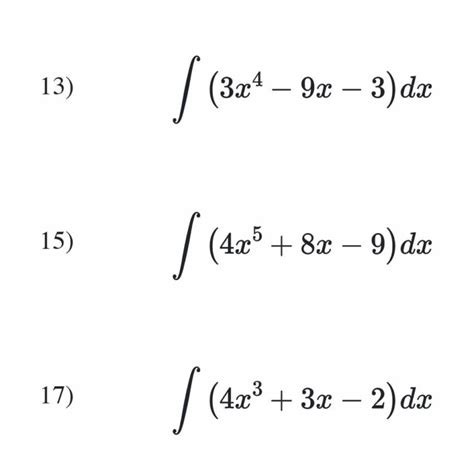 Integration Worksheets 100 Questions And Answers Maths Academy