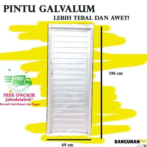 Jual Pintu Kamar Mandi Galvanum Polos Vdv D Shopee Indonesia