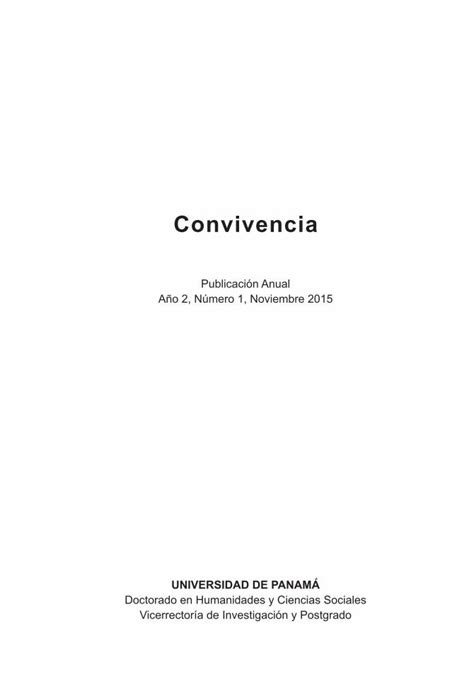 PDF Convivencia sibiup up ac pa Panamá 4 Panam á Convivencia