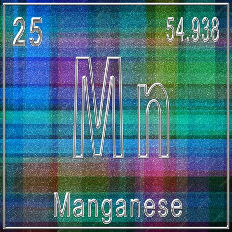 Premium Photo Manganese Chemical Element Sign With Atomic Number And