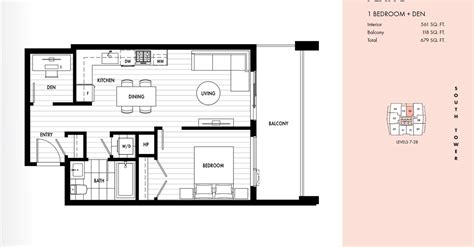 Soco One Plan D Floor Plan Coquitlam Bc Livabl