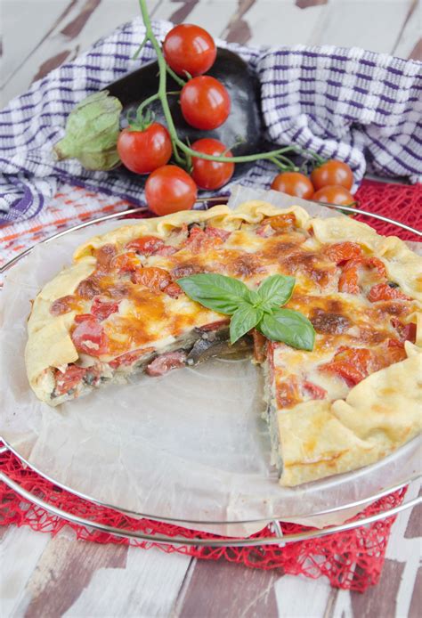 Torta Salata Con Melanzane E Pomodorini Zucchero E Dolci Magie