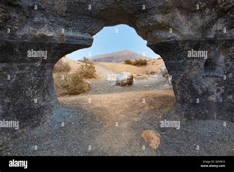 Stratified City Eroded Volcanic Rock Formation Canary Islands