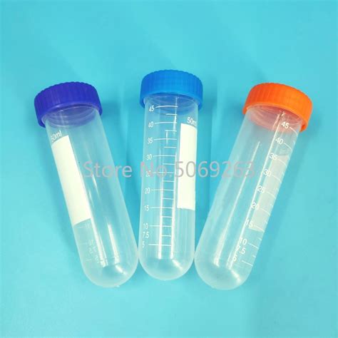 100pcs Lot 50ml Round Plastic Centrifuge Tube With Screw Cap For Kinds Of Laboratory Experiments