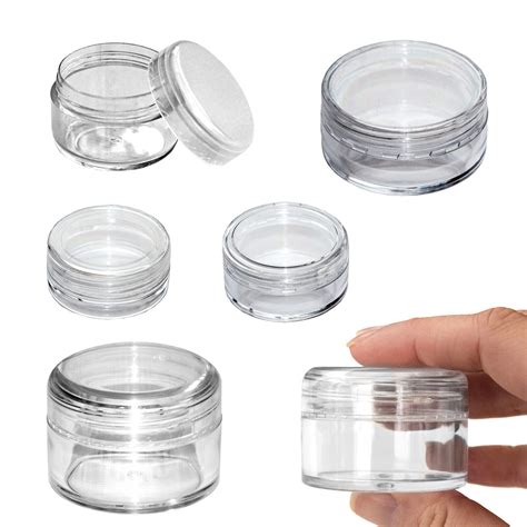 3g 5g 10g Empty Round Plastic Cosmetic Small Container Pot Jar Clear