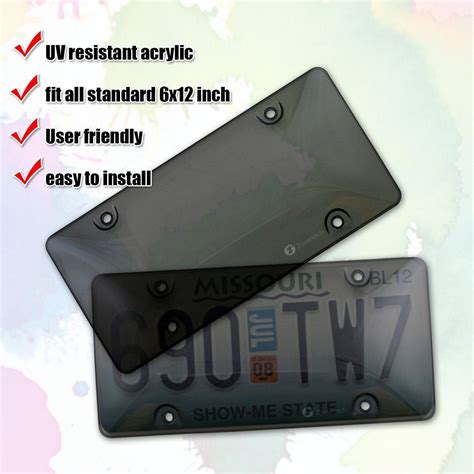 NEW TINTED LICENSE PLATE COVER FRAME COVER 55LC - Uncle Wiener's Wholesale