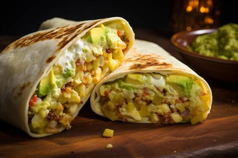 Premium Ai Image New Mexico Green Chile Breakfast Burritos