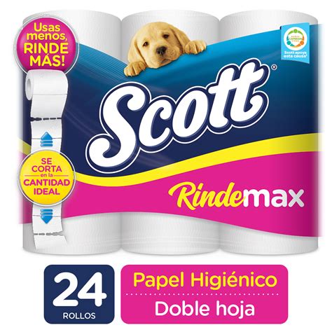 Papel Higiénico Scott Rindemax Doble Hoja 24 Rollos