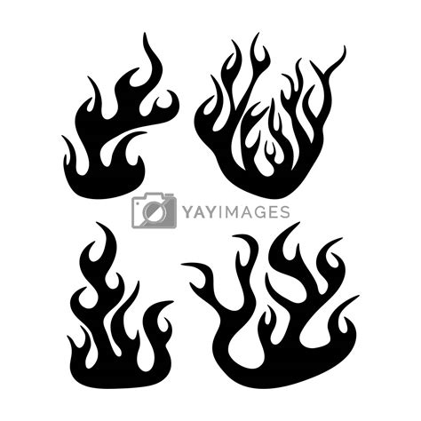 Black Fire Flame Silhouette