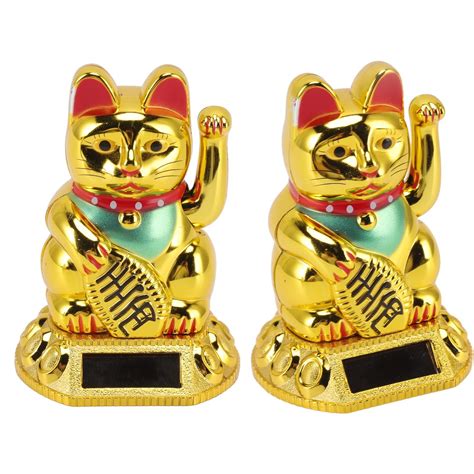 Winkekatze Gold Maneki Neko Gl Cksbringer Gl Ckskatze Winkende Katze