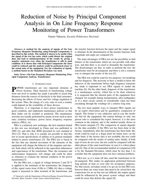 Pdf Reduction Of Noise By Principal Component Analysis In On Line