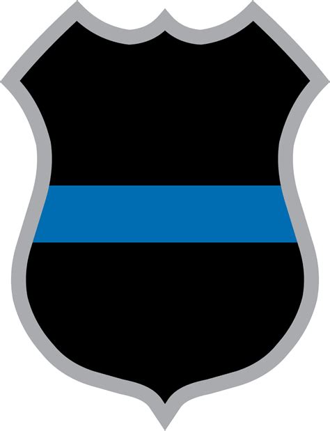 38 Inch Thin Blue Line Police Badge Decal