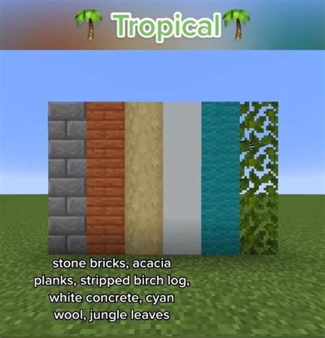 Tropical Minecraft Color Palette