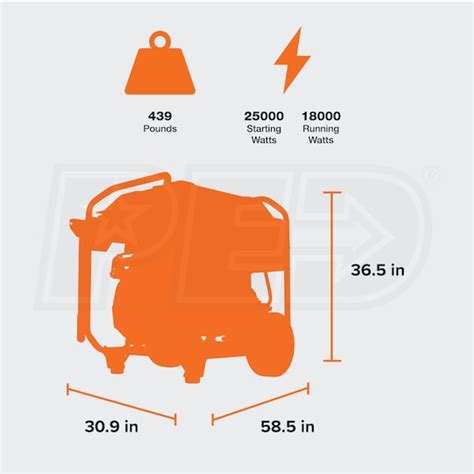 Generac 8917 Gp18000efi 18000 Watt Efi Electric Start Portable Generator W Cosense® Carb