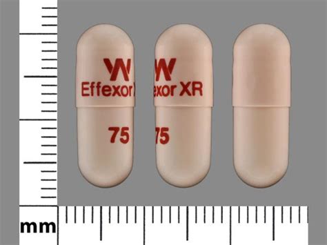 W Effexor Xr 75 Pill Peach Capsuleoblong Pill Identifier