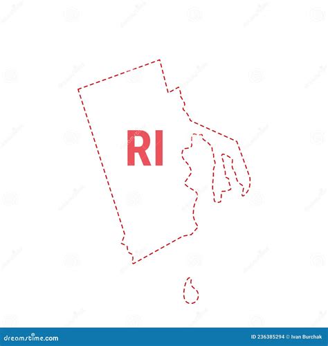 L Mite De Puntos Del Mapa De Estados De Estados Unidos De Roda Isla