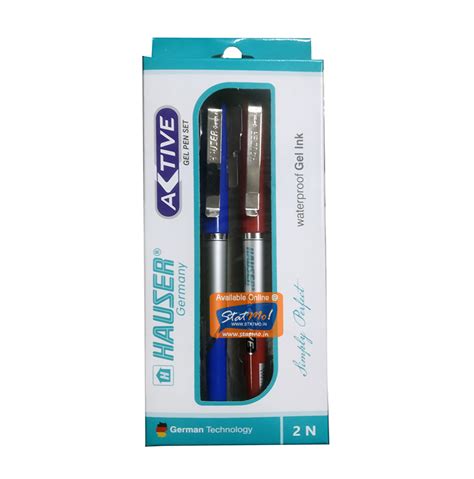 Hauser Active Gel Pens Set Of 2 Blue And Black The