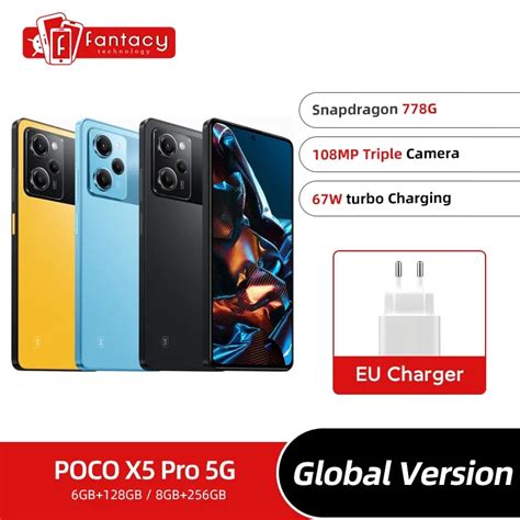 Smartphone Versão Global POCO X5 Pro 5G 128GB 256GB Snapdragon 778G