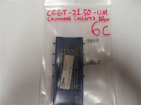 COMMAND CCGT 21 50 UM CARBIDE INSERTS 10 PCS EBay