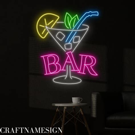 Bar Neon Sign Cocktails Bar Led Sign Custom Neon Sign Cocktail Bar