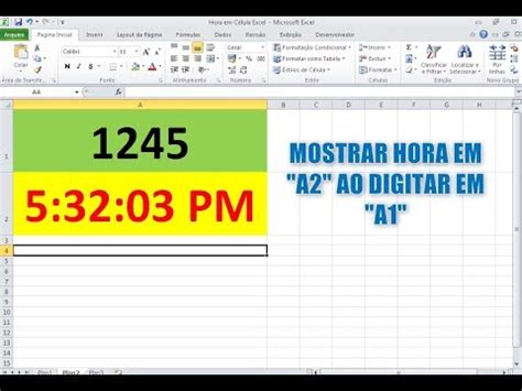 Exibir Hora Atual Ao Digitar Em C Lula De Planilha Excel Vba Youtube