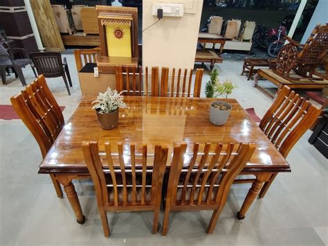 6 Seater Teak Wood Dining Table At Rs 38000 Set In Nagpur ID