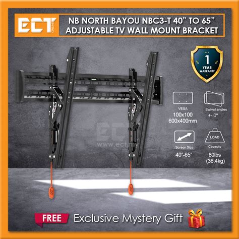 Nb North Bayou Nbc T To Inch Adjustable Tilt Angle Tv Wall Mount