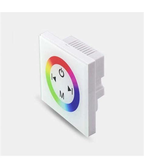 Controlador Pared RGB Dimmer Blanco Táctil