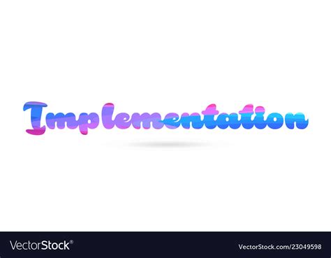 Implementation Pink Blue Color Word Text Logo Icon