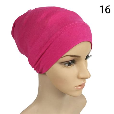 1pcs Female Headband Tube Cap Stretch Turban Cap Hat Modal Inner Hijab